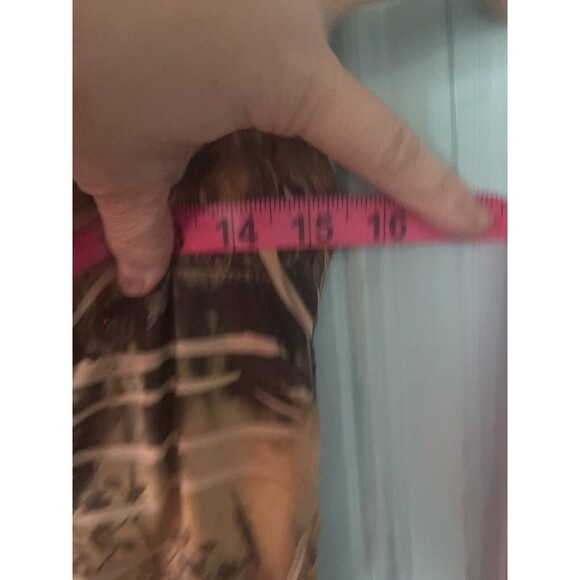 Ladies Bronze Boho Animal Print Sleeveless Beaded Body Con Dress Size Medium - Picture 6 of 8